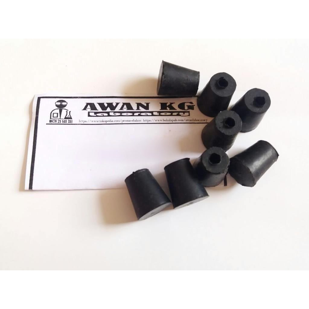 Tutup tabung reaksi G 0 16mm karet sumbat tabung reaksi 16mm Lubang 1