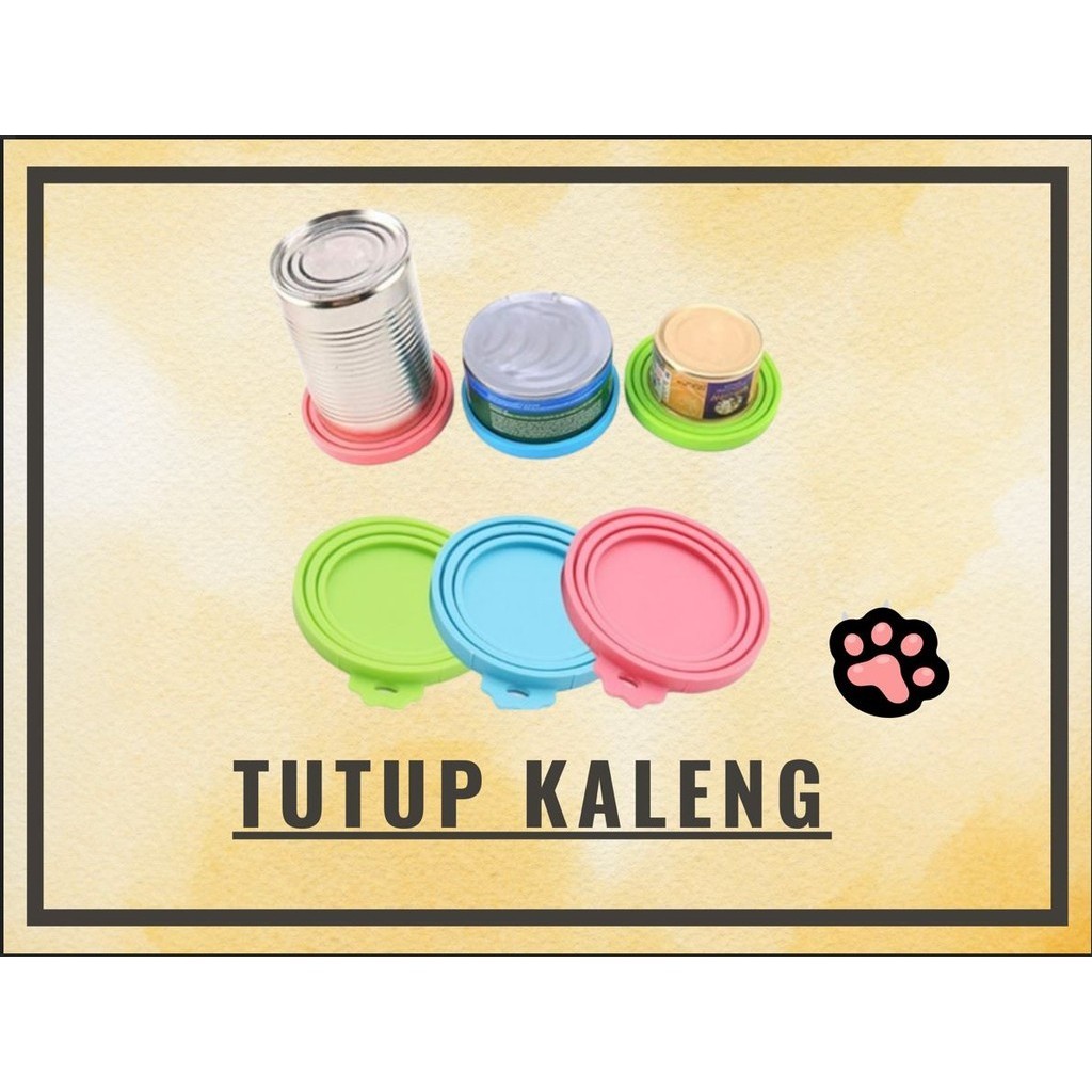 TUTUP KALENG makanan kucing anjing ( tutup makanan kaleng kucing anjing)