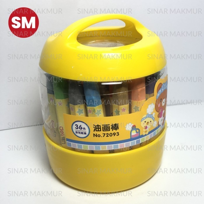 

PROMO!! -Crayon/Krayon/Oil Pastel Barrel/Tabung Deli 36 Warna 72093 (SET)