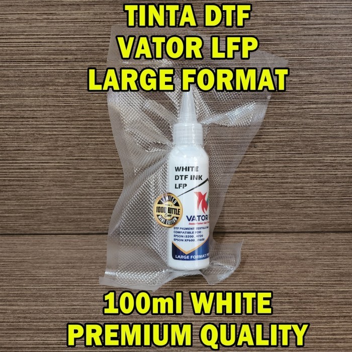 

PROMO!! -Tinta DTF LARGE FORMAT VATOR LFP 100ml Pekat Lancar di Printhead - Hitam