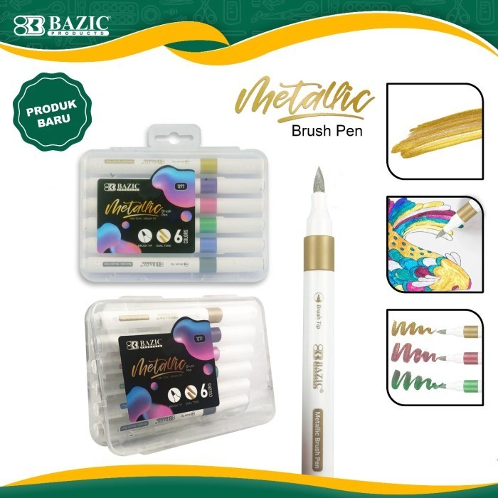 

PROMO!! -Brush Pen / Metallic Brush Pen 6 Colors Bazic