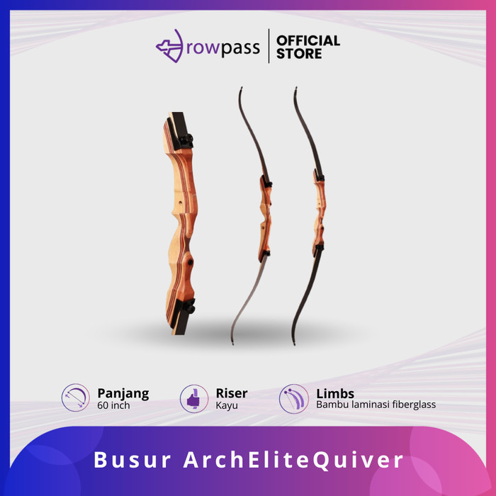 Busur Panah Archery Wood Peralatan Panahan Kayu Tradisional