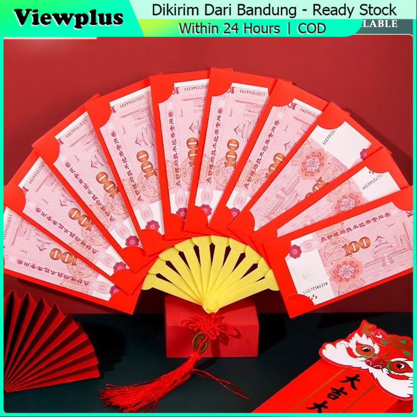 

angpao Angpau Merah Tahun Baru Cina / Imlek Bentuk Kipas 2025 Untuk Dekorasi Pernikahan