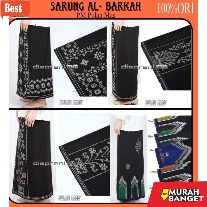 Sarung idaman- SARUNG HITAM SAMARINDA Al-BARKAH ORI PM PULAU MAS JUMBO