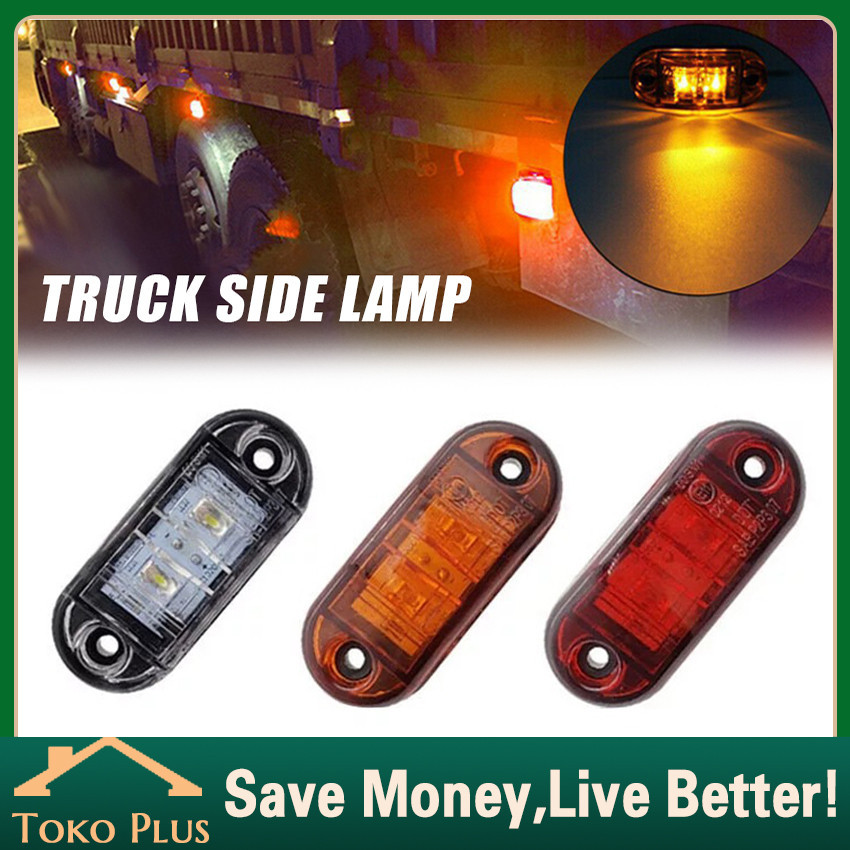 4Pcs/Set Lampu LED Bak Samping Sein Truk Trailer Mobil 24 Volt 12 Volt Lampu Side Marker Led Lampu S