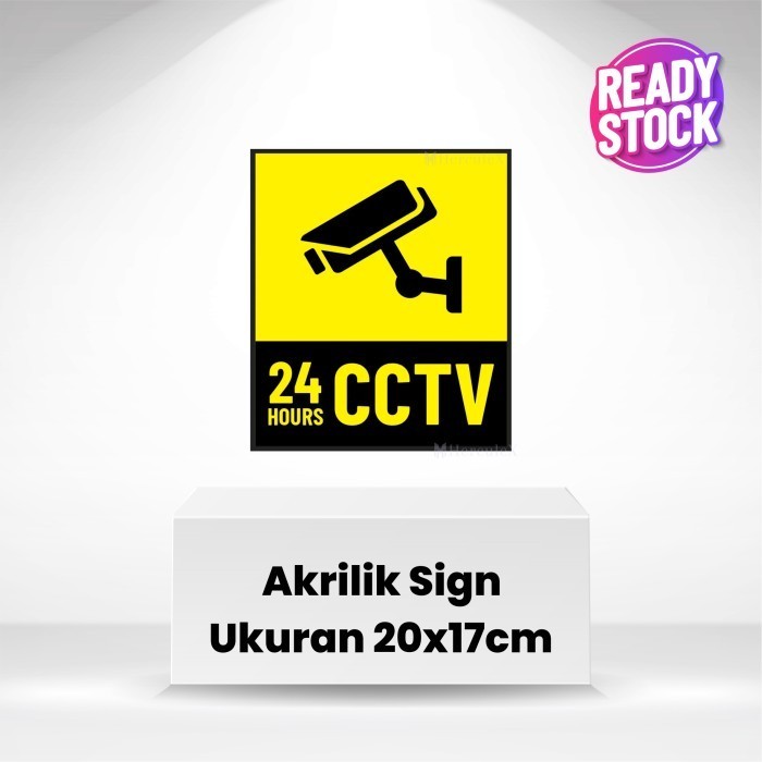

Area Pengawasan CCTV Signage Board Akrilik Tempel Dinding Papan