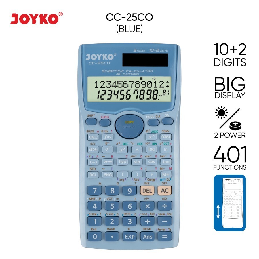 

YUH JOYKO CC-25CO Kalkulator Sekolah / Scientific Calculator CC 25CO Kuliah & Teknik