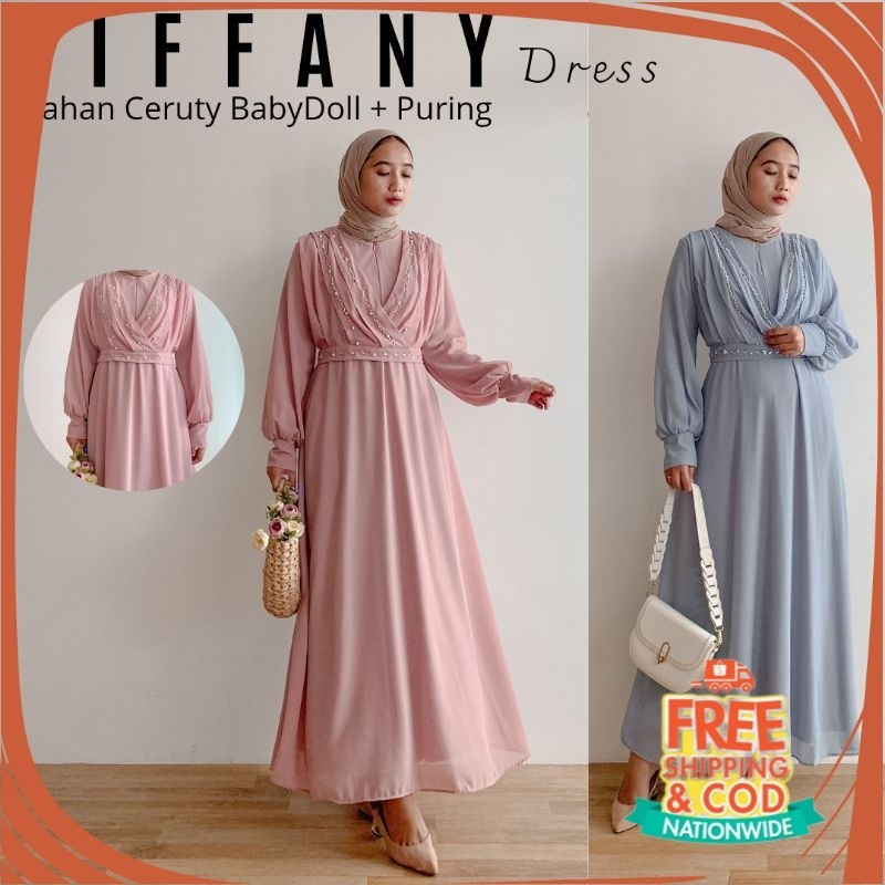 GAMIS LEBARAN IDUL FITRI/ TIFFANY DRESS / DRESS TERBARU / GAMIS KONDANGAN / DRESS KONDANGAN / GAMIS 