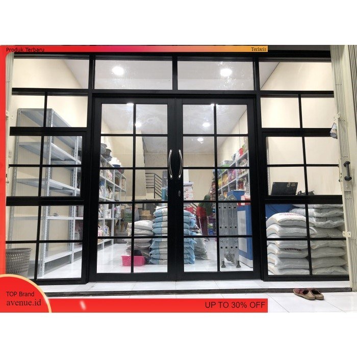 promo Kusen Pintu Kaca Alumunium Forta / Alexindo 4" Motif Ornamen