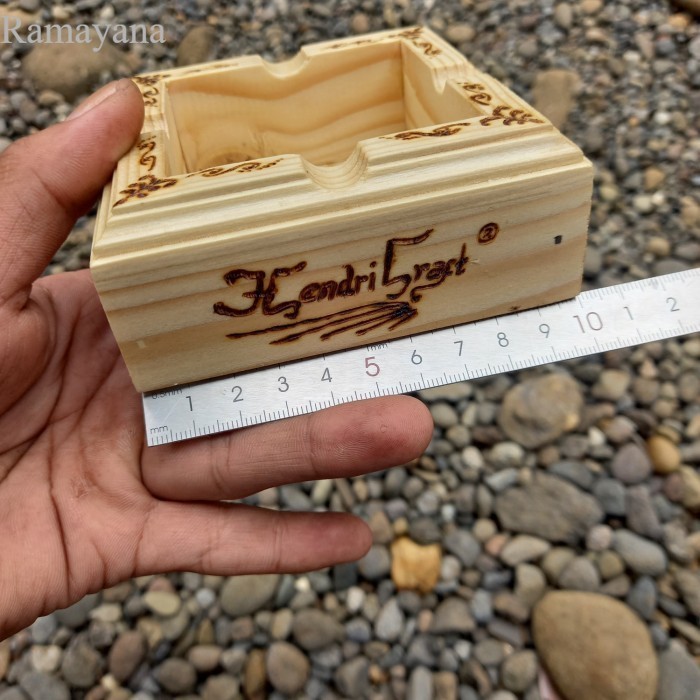 

asbak ukir pyrograph kayu jati belanda Murah