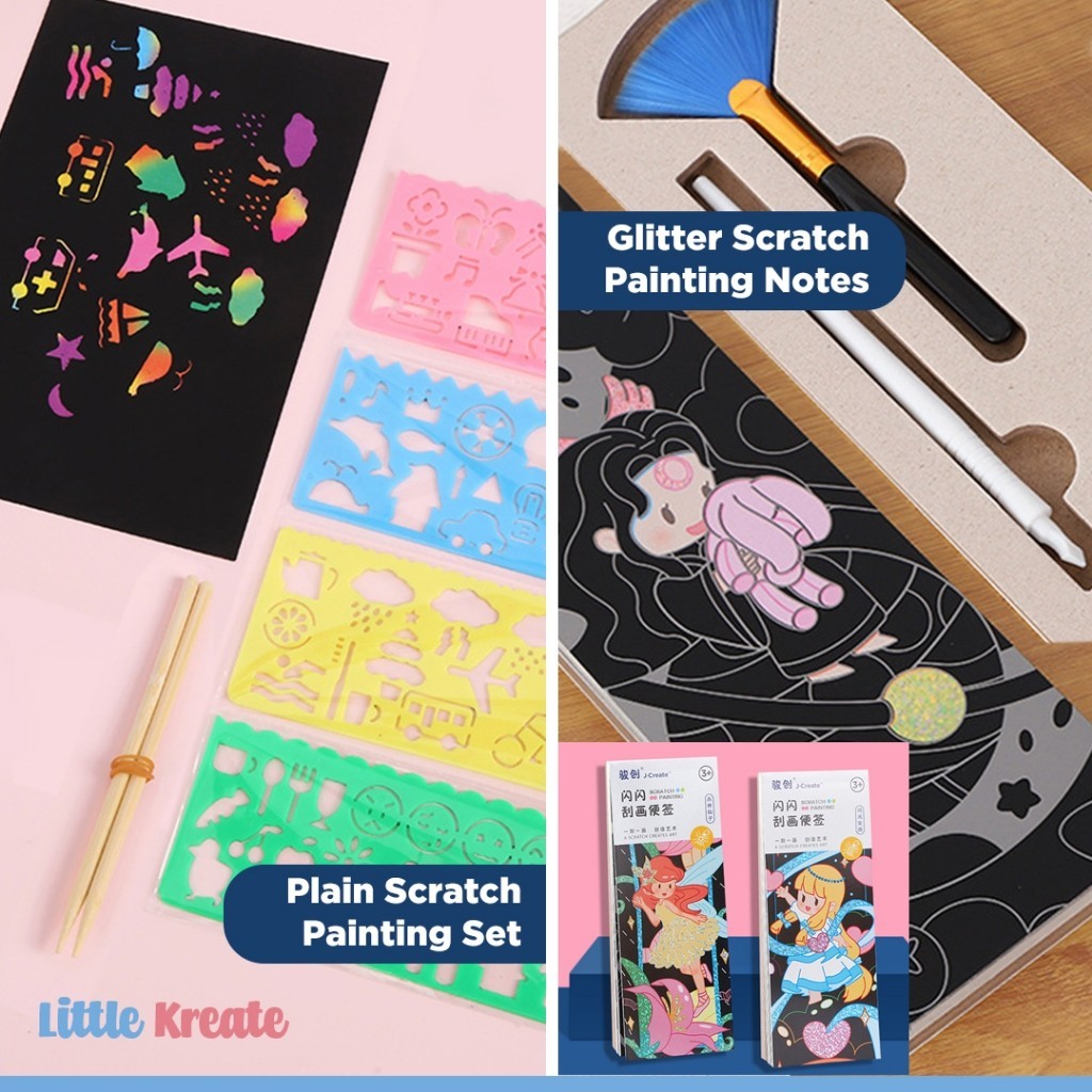 

new Rainbow Scratch Art Card / Buku Gambar Sketch & Scratch Note Book / Magic Book / Mainan Edukasi