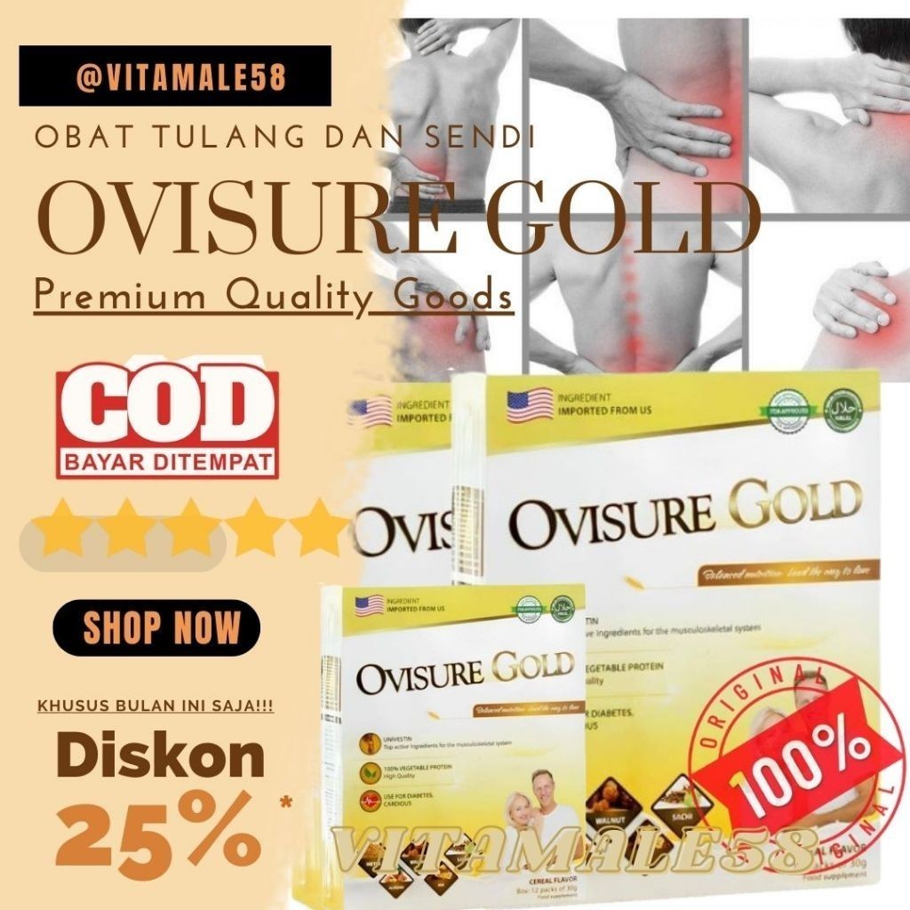 

OVISURE GOLD PLUS ORIGINAL BPOM SUPLEMEN TULANG DAN SENDI
