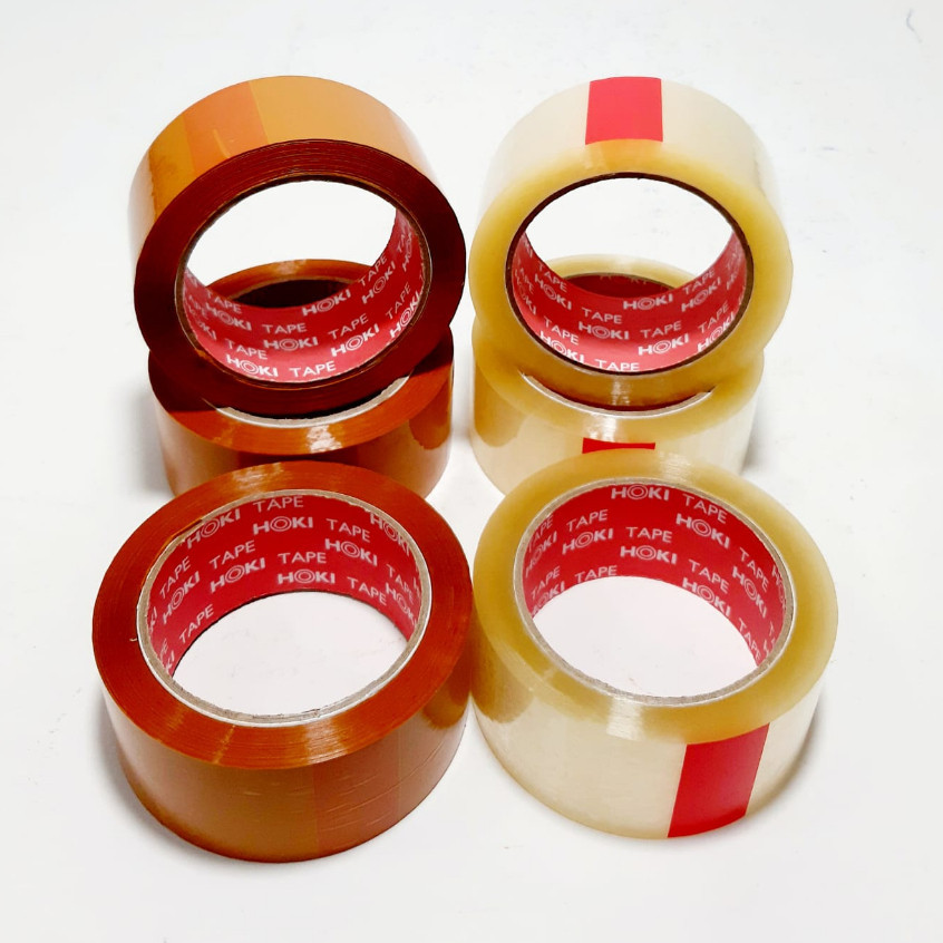 

Harga Glosir (6pcs) Lakban Tape Coklat Dan Bening 2inchX45mmX100yard