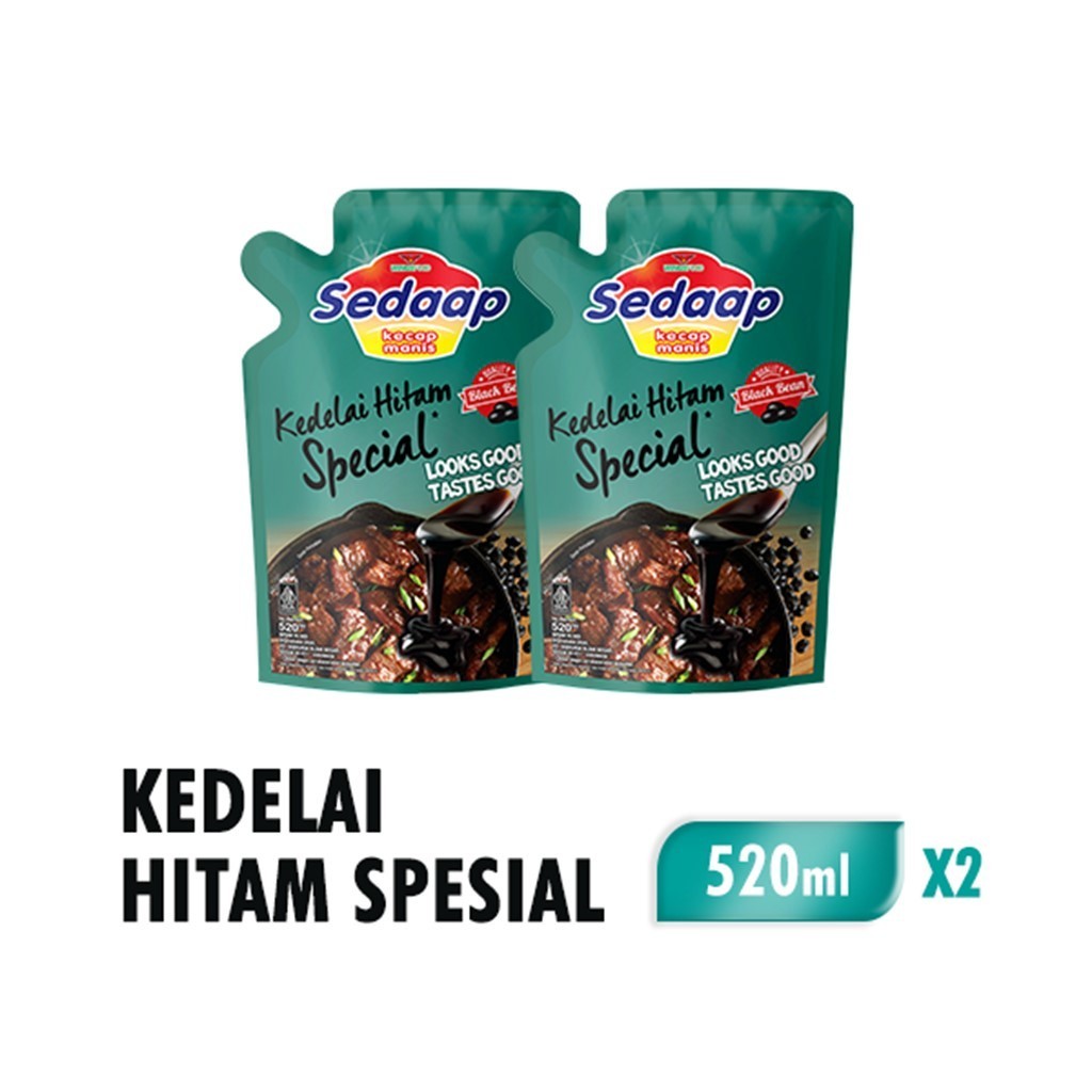 Sedaap Kecap Manis Kedelai Hitam Spesial Pouch 725 gr x2 - Gambar 2