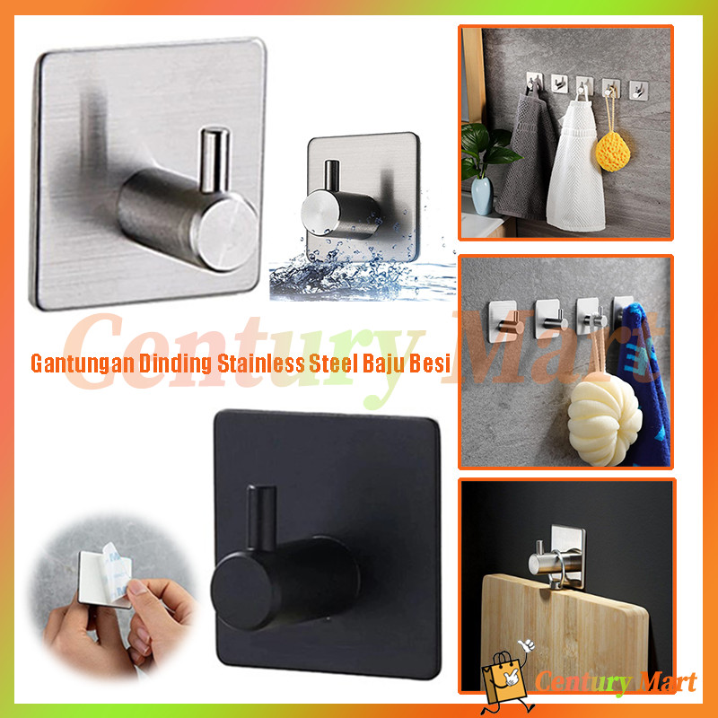Gantungan Dinding Tempel  Hook Hanger 1pcs/Gantungan Dinding Stainless Steel Baju Besi/Hook stainles