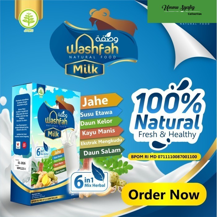 

Washfah Susu Kambing Natural Food Milk Mix Herbal 6 in 1