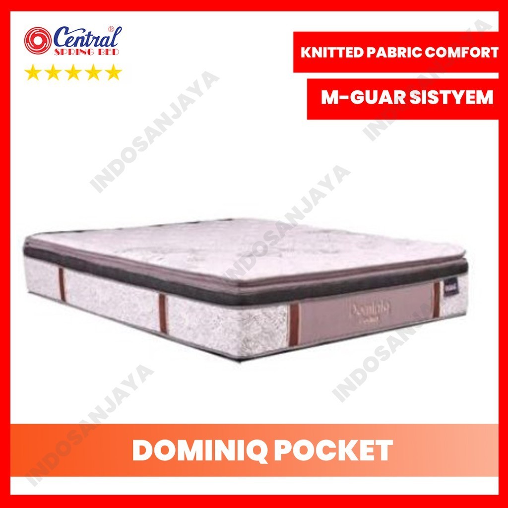 promo diskon spesail kasur springbed central dominiq pocket 180 x 200 kasur saja