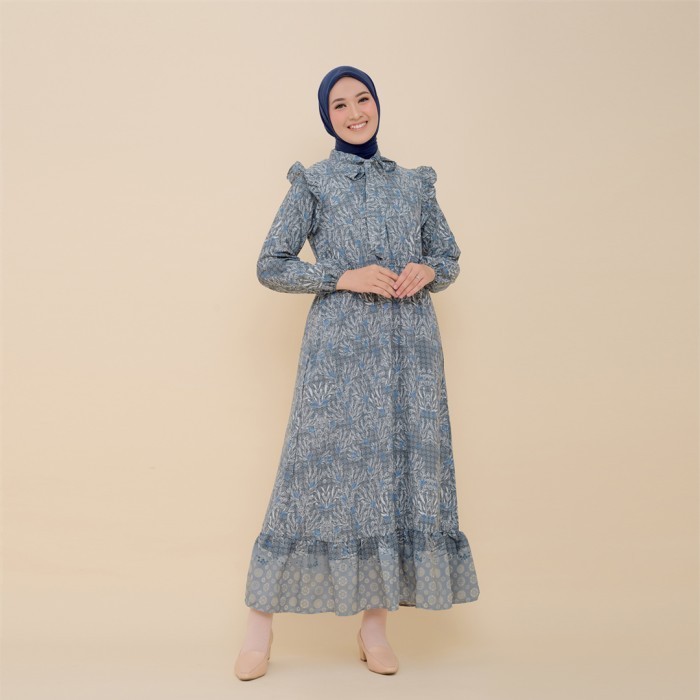 BIA X Cut Meyriska - Pahat Gray Dress Islamic Journey In Istanbul - M