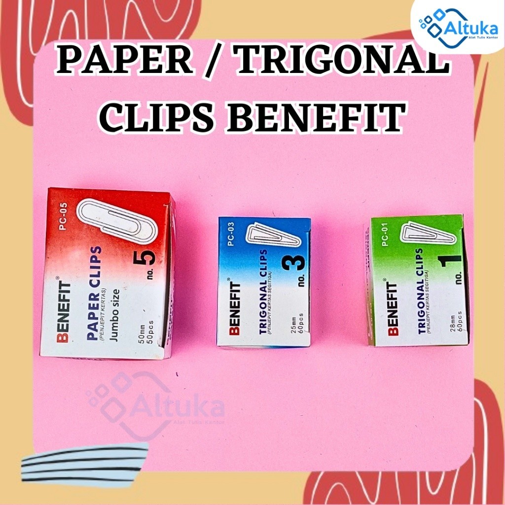 

Trigonal Clip / Paper Clip / Klip Kertas Benefit