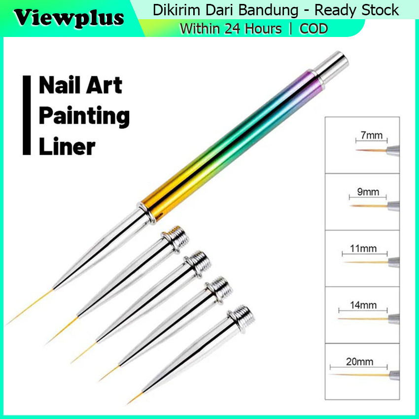 6Pcs/Set Brush Liner Drawing Nail Art Kuas Kuku Nail Art Untuk Menggambar Nail Art Aksesories