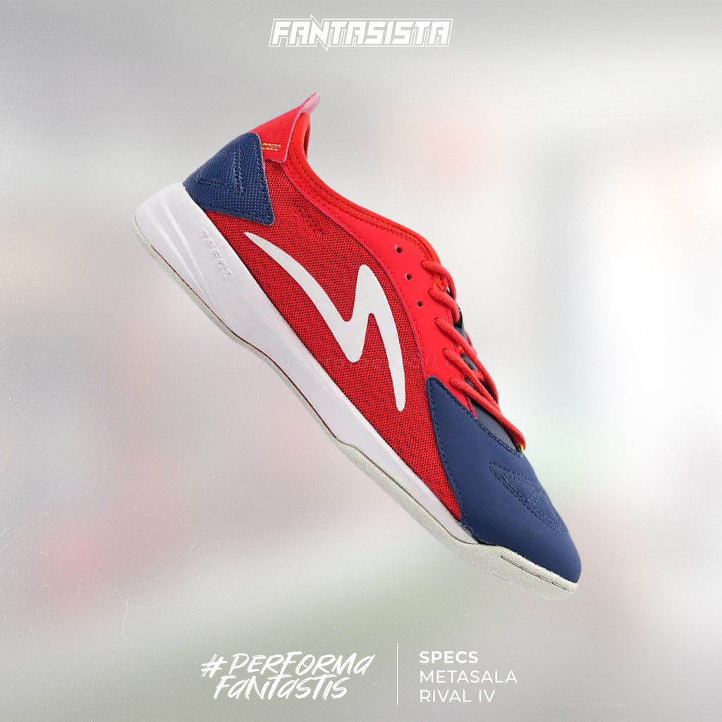 Sepatu Futsal SPECS METASALA RIVAL IV - High Risk Red Blue Odyssey 110300024