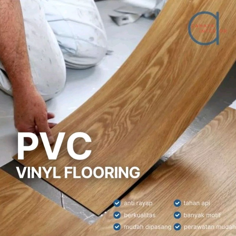 LANTAI VINYL (KODE-M) SPC FLOORING TEBAL 3 MM MOTIF KAYU BERKUALITAS