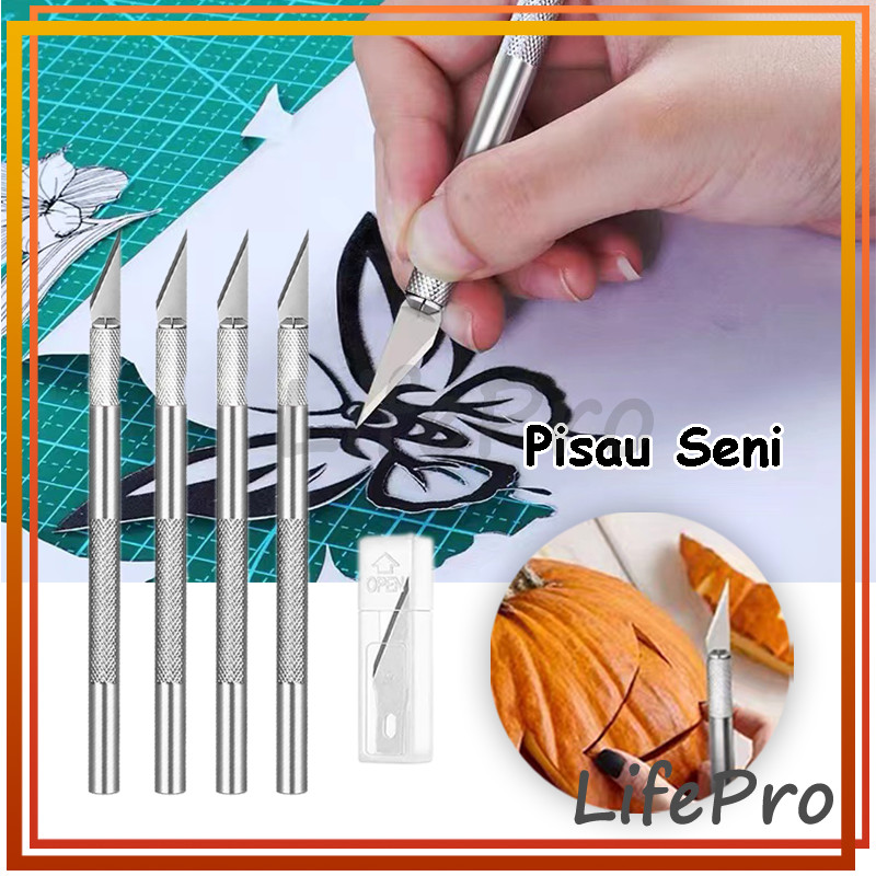 

Pisau Ukir Seni Cutter / Pisau Seni / Ukir / Pen-Type Precision Art / Craft / Hobby Knife / Cutter Samoyed / Blade Pisau Bonsai Sayat Ukir Pen Cutter Set