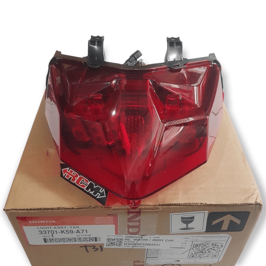 33701-K59-A71 MICA MIKA KACA LENS LENSA STOPLAMP STOP LAMP LAMPU BLKG BLK BELAKANG ASSY LED NEW VARI