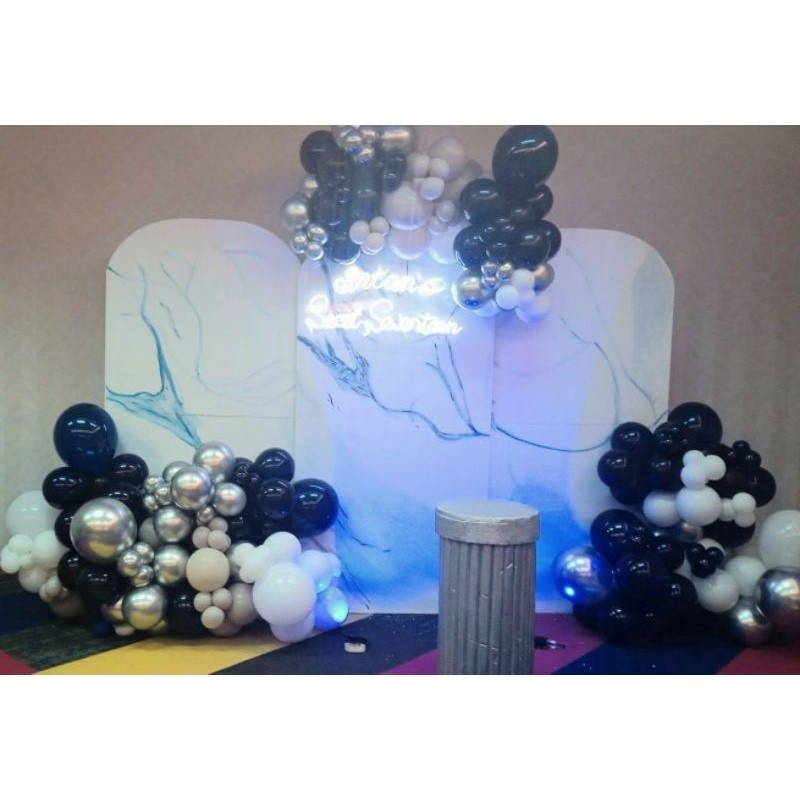 dekor birthday balon/dekor backdrop styrofoam/dekor ultah sweet seventeen/dekor birthday party
