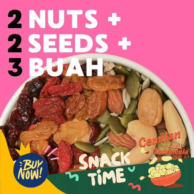 

Special Diskon TRAIL MIX 7 1KG KACANG MEDE KACANG ALMOND SUNFLOWER PUMPKIN GOJI BERRY RAISIN CRANBERRY (CEMILAN DIET PREMIUM QUALITY)