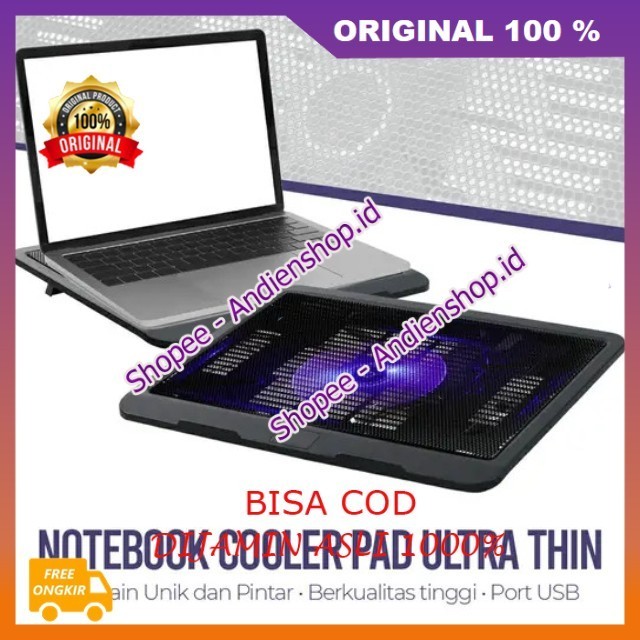 Laptop Cooler Pad Coolingpad Laptop Cooling Pad Pendingin Notebook Tatakan Laptop Kipas 100% ASLI