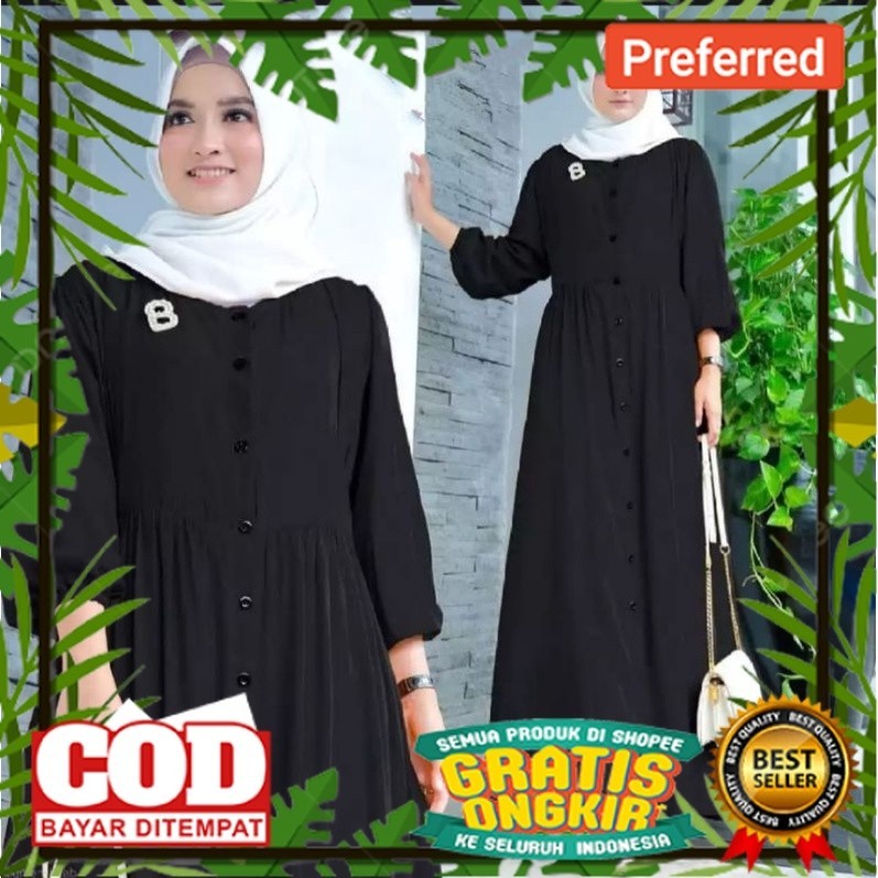 GRATIS ONGKIR GAMIS FULL KANCING TERBARU 2022/GAMIS KANCING FULL DEPAN/GAMIS TERBARU/GAMIS MURAH/GAM
