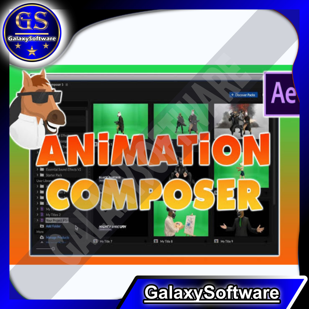 Mister Horse Animation Composer v2 starter 2022 Khusus After Effects - GalaxySoftware