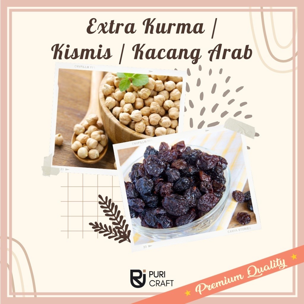 

HAmpers Lebaran Murah / EXTRA Kurma / Kismis / Kacang Arab / Puri Craft Indonesia