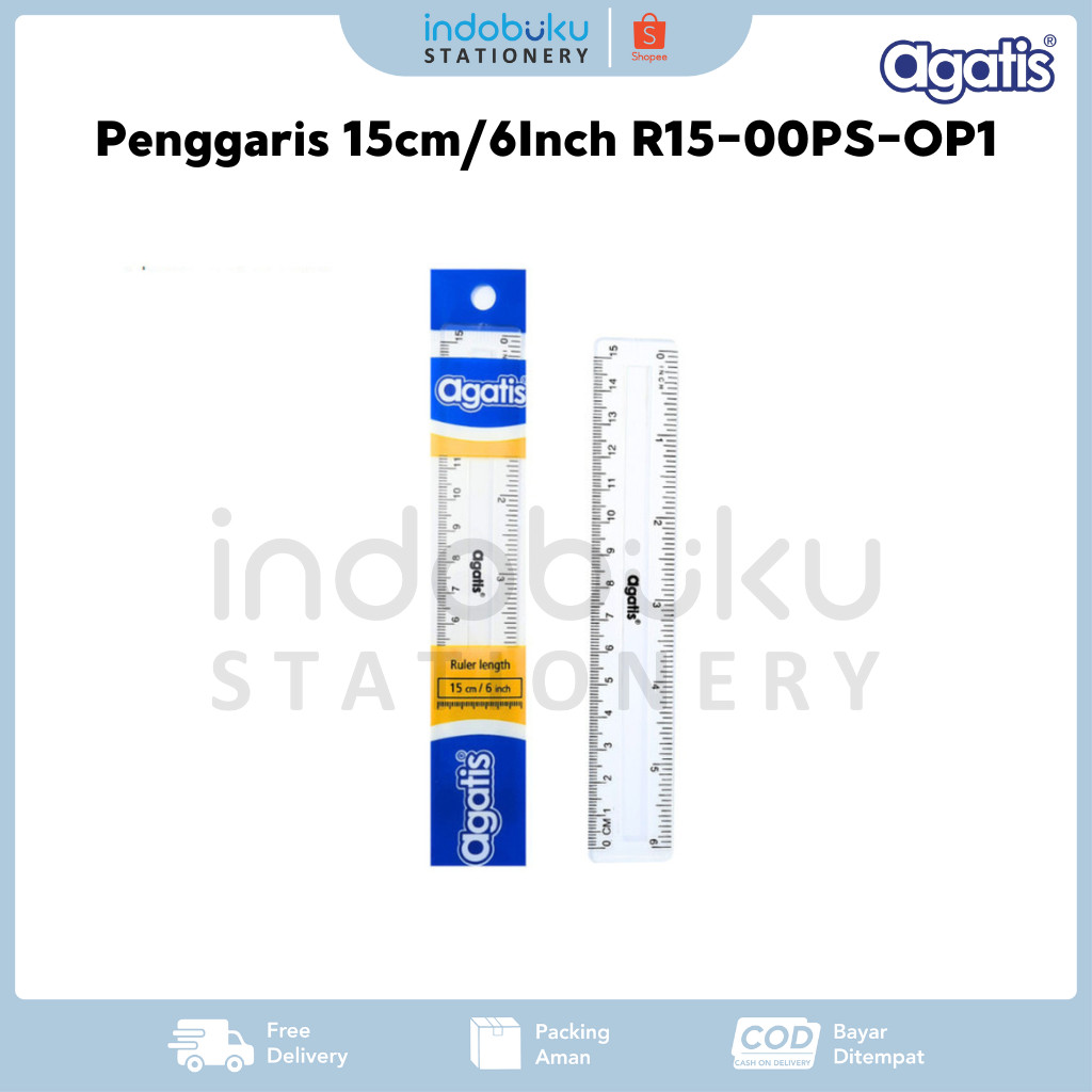 

Penggaris 15cm/6Inch Agatis R15-00PS-OP1