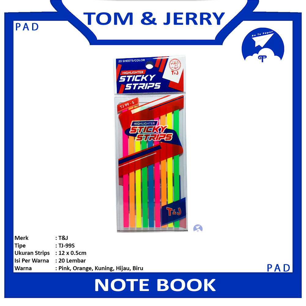 

Tom & Jerry - Long Hightlighter Strip Sticky Text TJ 99-S - Pad