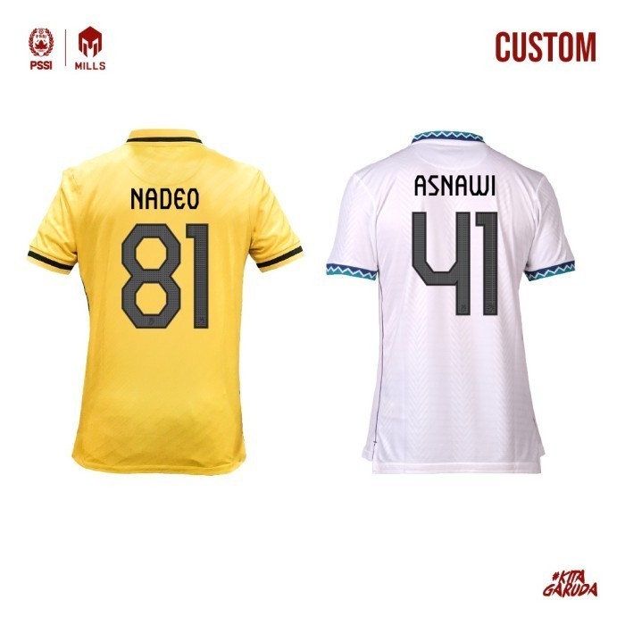 MILLS NAMESET JERSEY TIMNAS 2022 CUSTOM ( HANYA NAMESET JERSEY SAJA ) - BLACK
