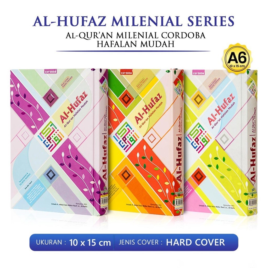 PROMO Al quran Terjemah Tajwid Al Hufaz Millenial Alquran Kecil Saku Mini A6 Tajwid Quran Hafalan Warna Cordoba