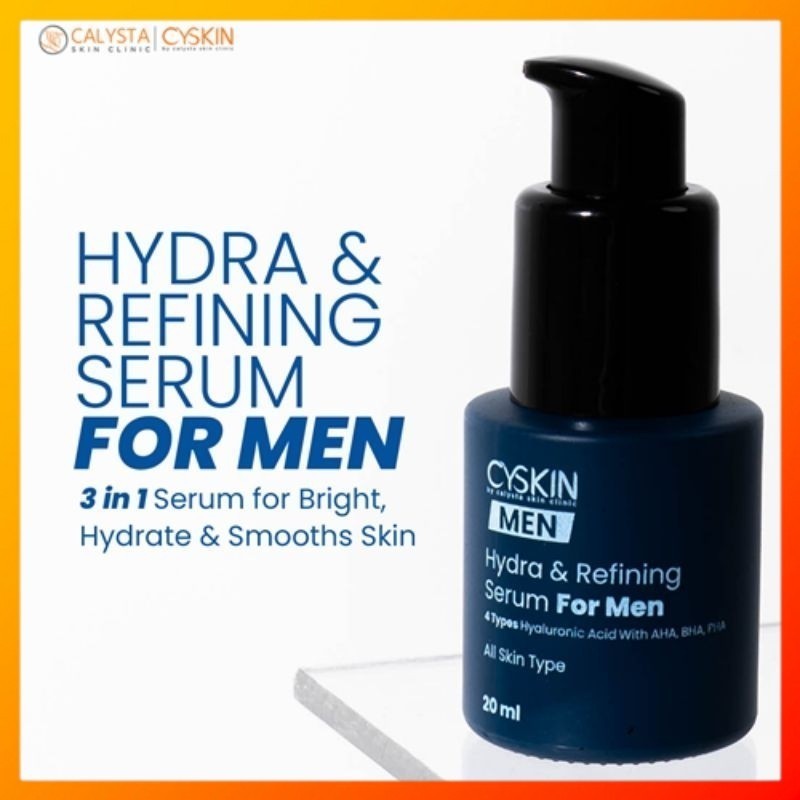 Best Seller Serum Pria Untuk Wajah Glowing  Berminyak dan Berjerawat Cyskin By Calysta Skincare HYDR