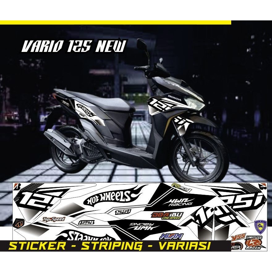 STIKER POLET BODY MOTOR VARIO NEW 125 ISS CBS MOTIP SIMPLE STRIPING HONDA MOTOR VARIO 125 NEW 2023  