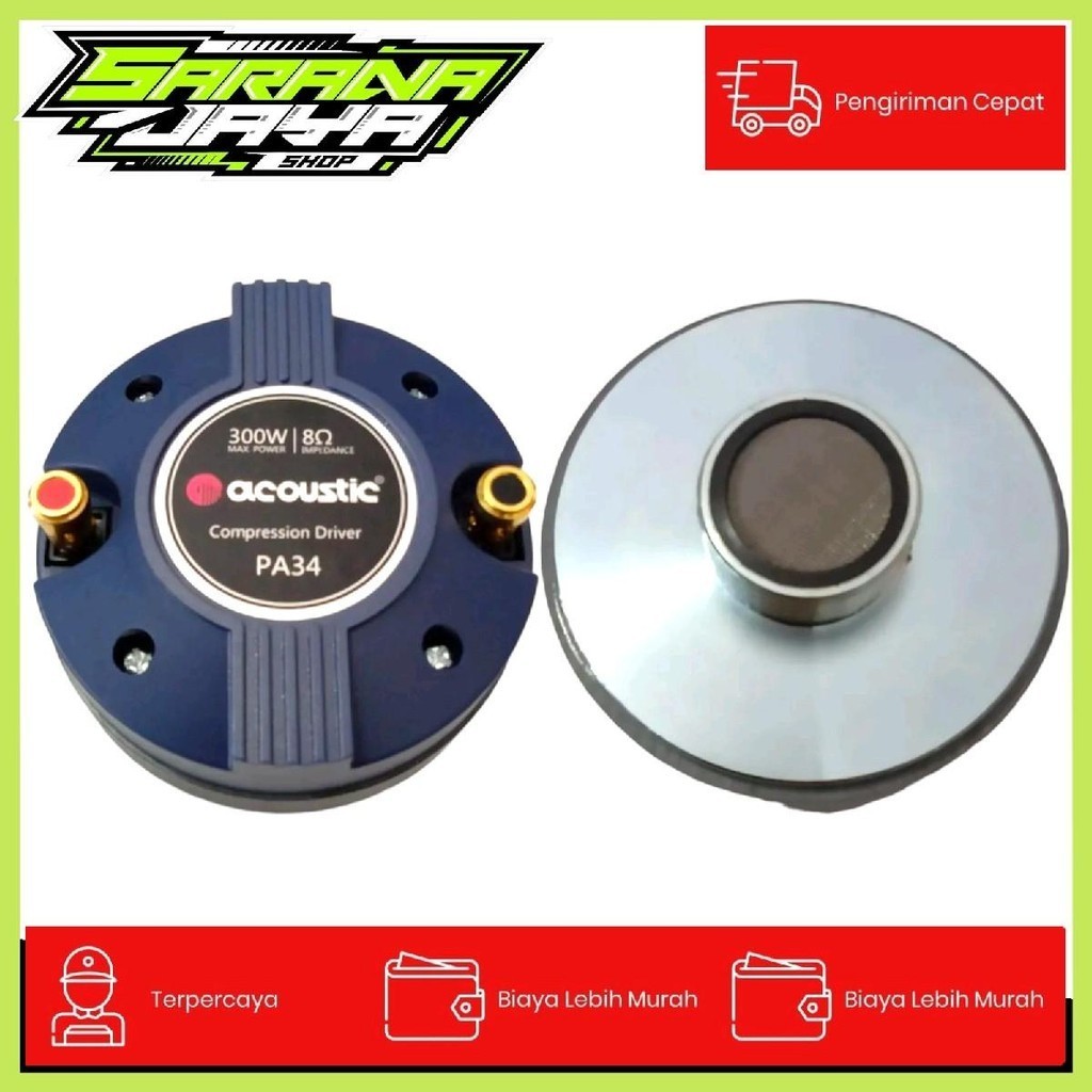 Driver Tweeter Horn Accoustic 300 Watt Acoustic PA 34 ACT 34