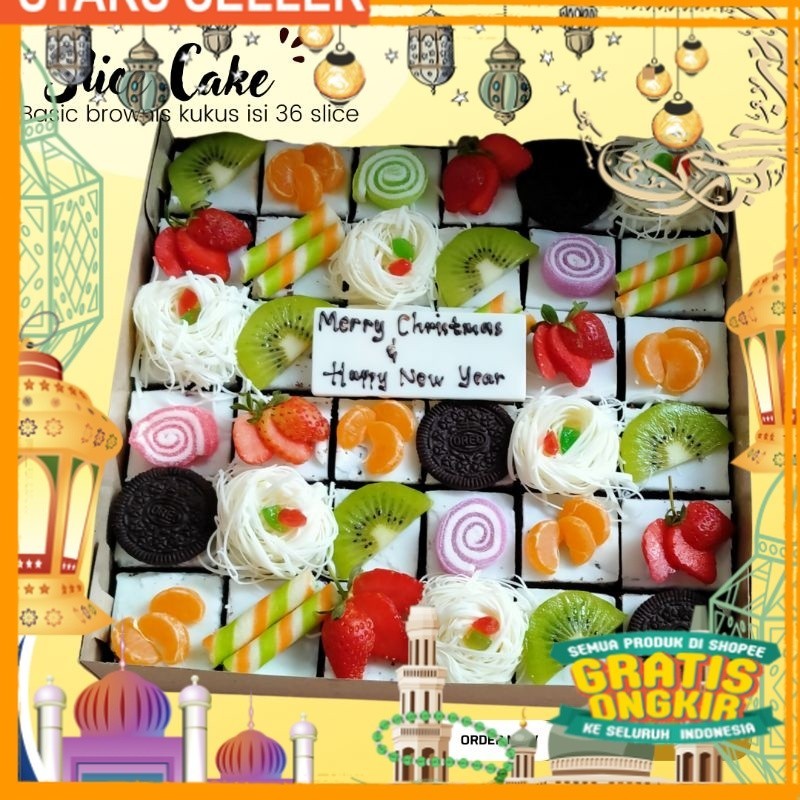 

Slice cake base cake brownis kukus & cheesecake (GOSEND)/ King J Snack