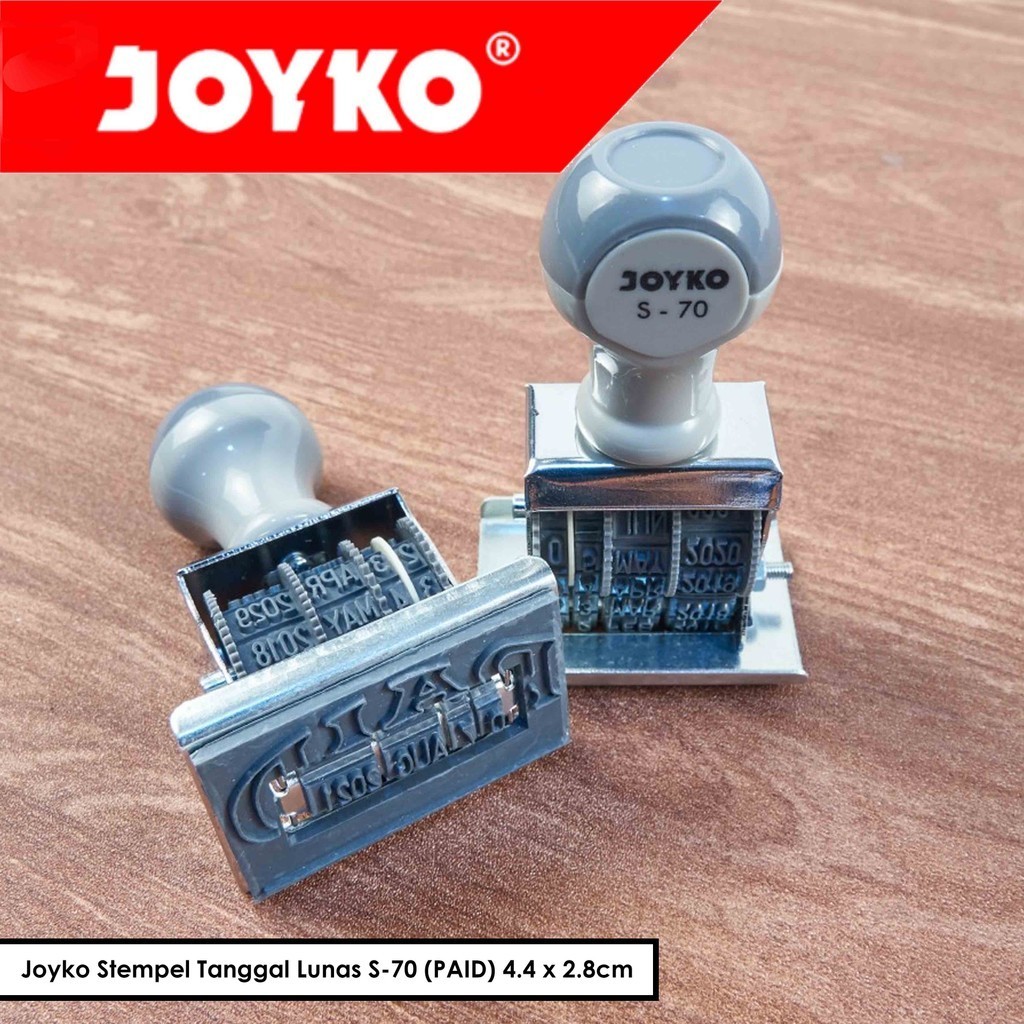 

Joyko Stempel Tanggal Lunas S-70 (PAID) 4.4 x 2.8cm