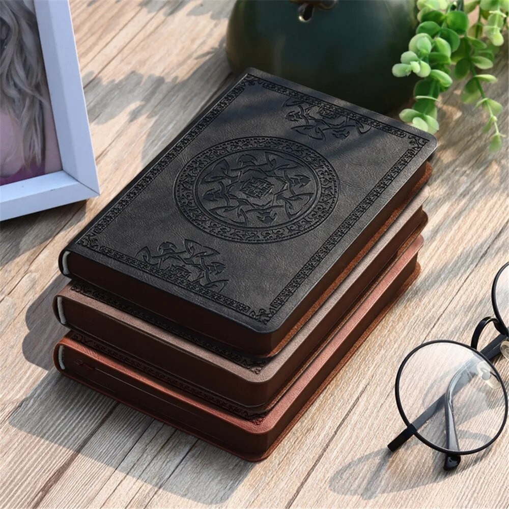 

New Pocket A6 Planner Daily Memo Mini Note Book Notebook Portable Vintage Pattern PU Leather Notebook Diary Notepad Stationery