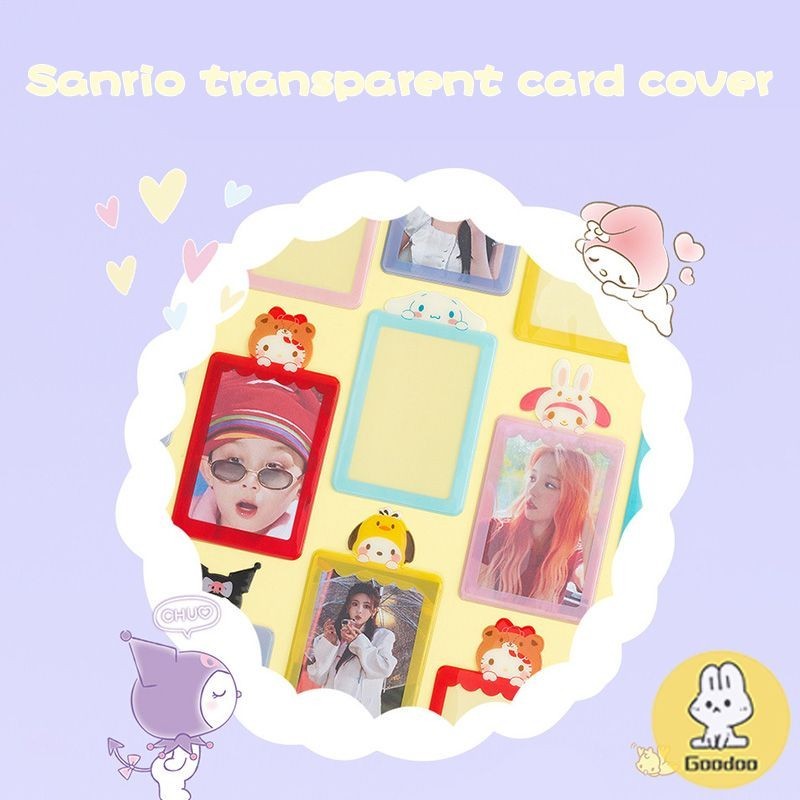 

Tempat Kartu Transparan Kartun Kuromi Melody Pelindung Kartu Kecil - GOOD