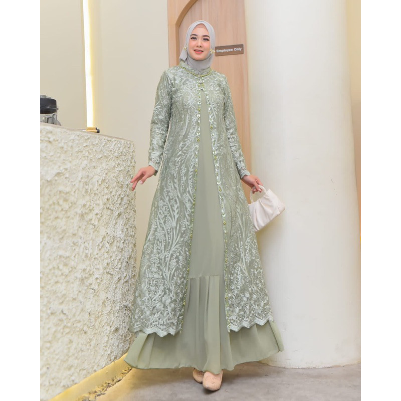 FLASH SALE  MEGA PROMO Gamis Pesta Mewah Wanita Muslim By Sasaka.Kebaya / Gamis Pesta Modern / Gamis