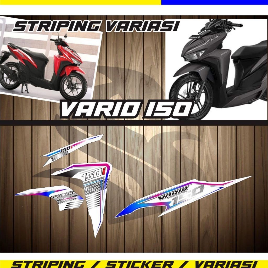 COD / STIKER MOTOR HONDA VARIO 150 / STRIPING HONDA VARIO NEW 150 VARIASI STIKER STRIPING ALL NEW VA