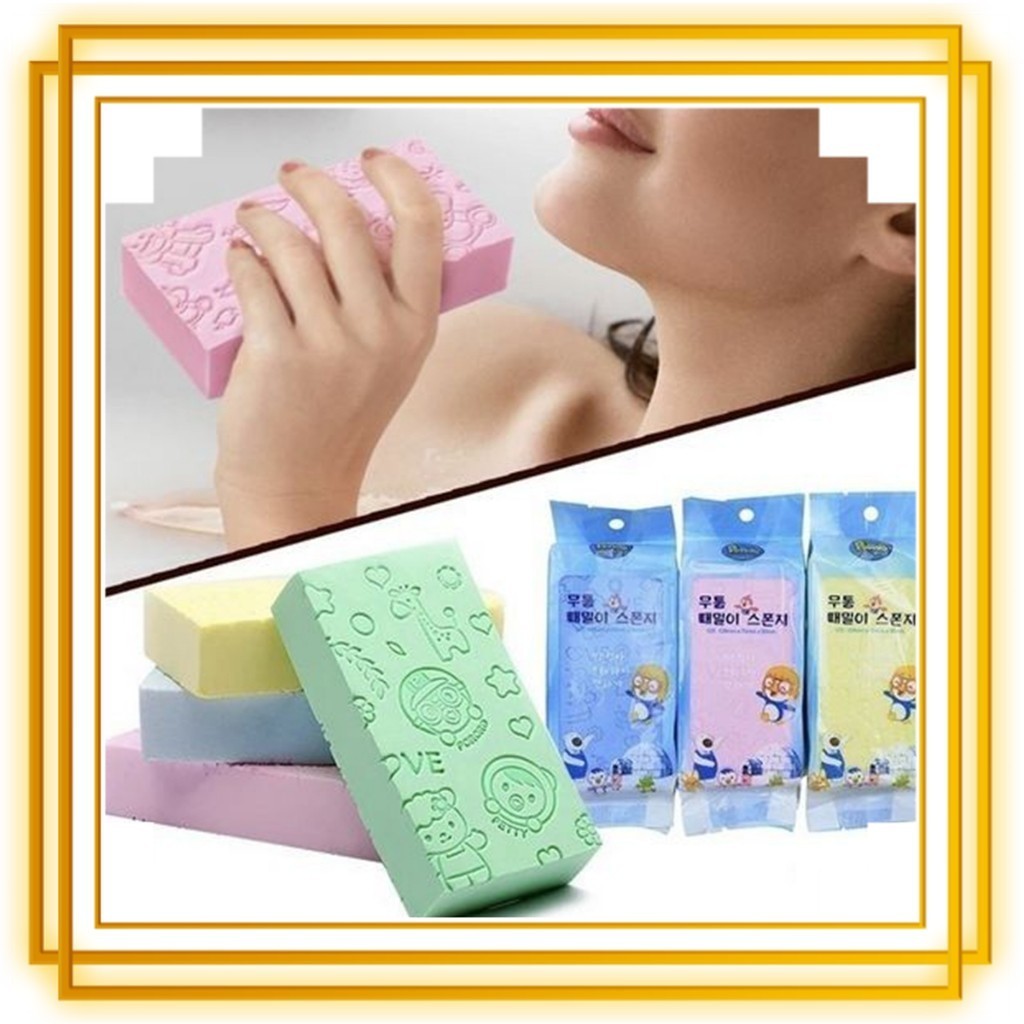 Sponge Daki Spons Pengangkat Daki Spon Mandi Pororo Spons Ajaib Perontok Daki