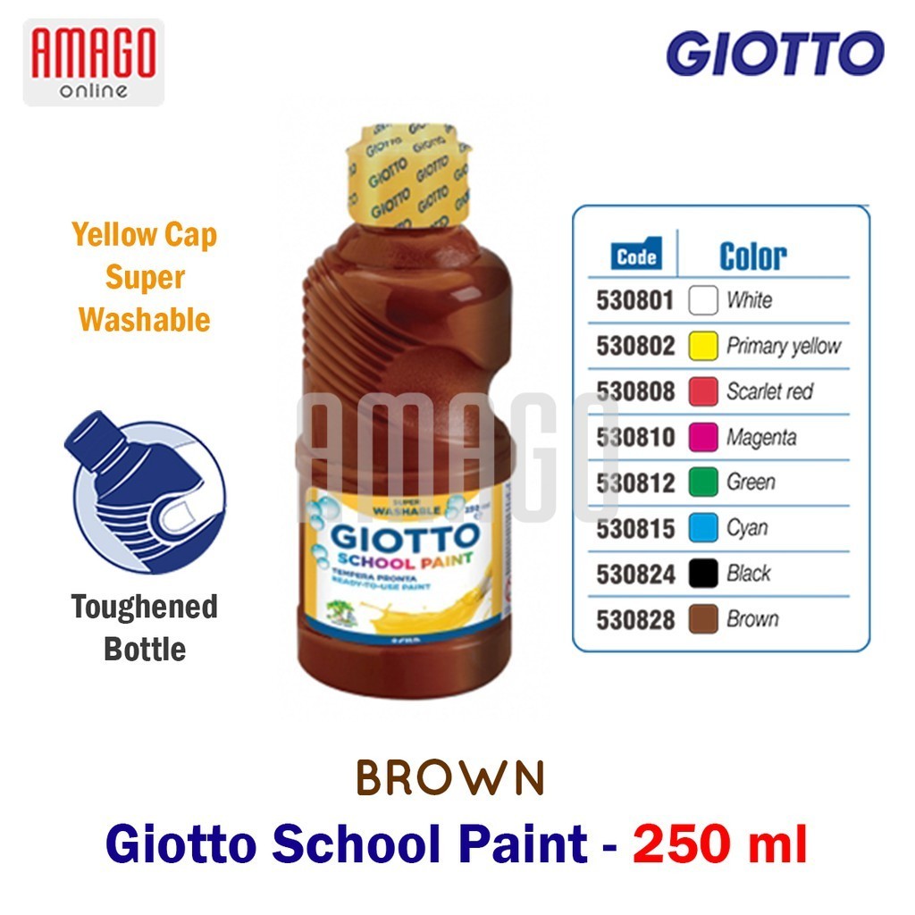 

GIOTTO School Paint Cat Air Poster Lukis Sekolah 250 ml - warna Brown - 530828
