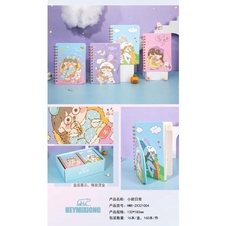

[ATK BRO] ZX321004 Notebook Agenda Diary Karakter Buku Spiral DIARY